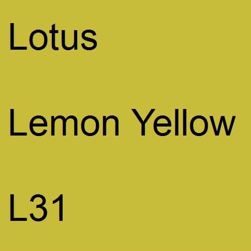 Lotus, Lemon Yellow, L31.